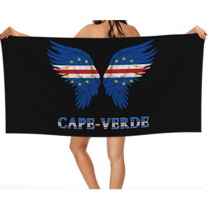 Serviette de plage en microfibre à motif drapeau national et emblème, idéale pour la salle de bain des hôtels familiaux de <span class=keywords><strong>Cap</strong></span>-<span class=keywords><strong>Vert</strong></span> - Product Image 4