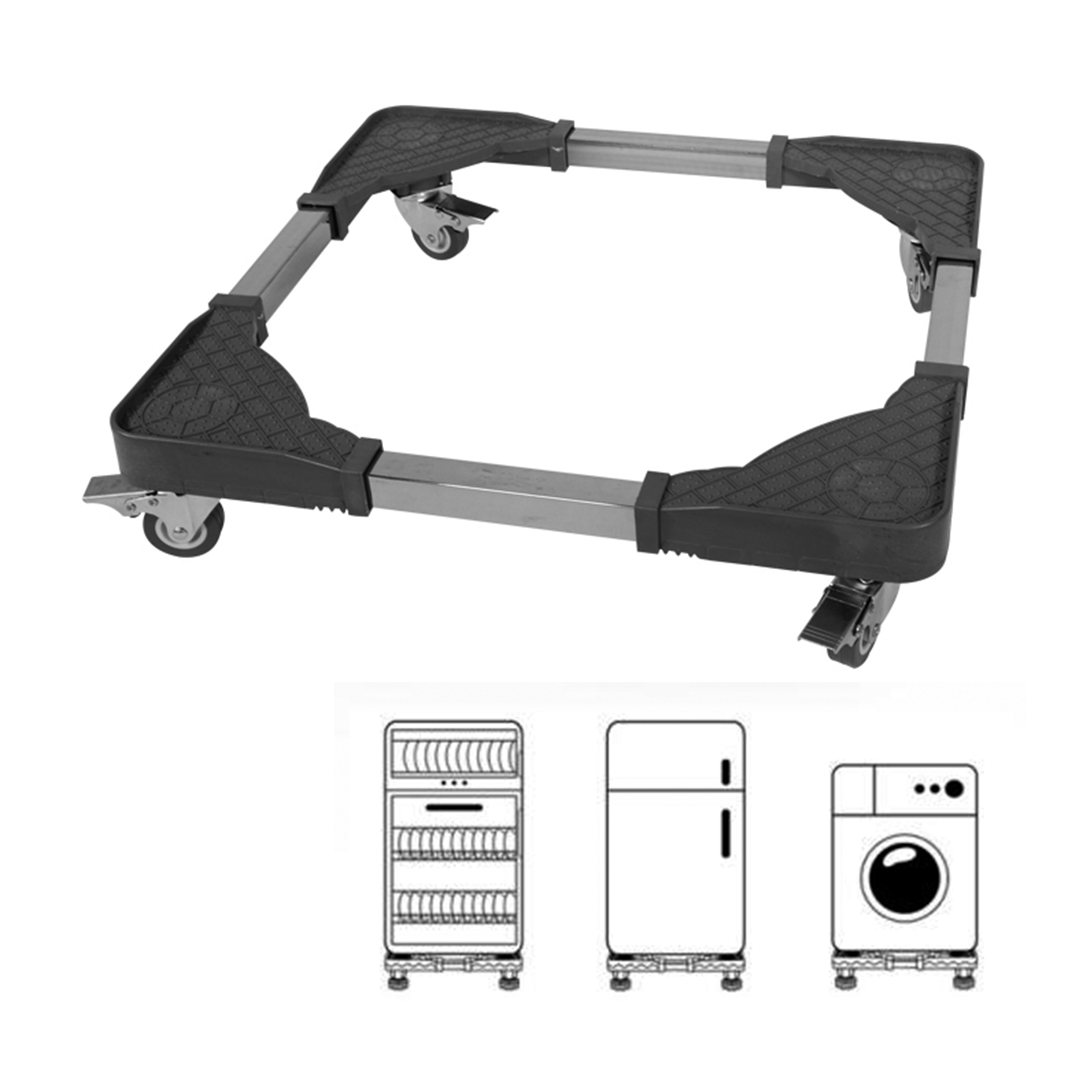 Регулируемый стиральная машина постамента, Amazon горячая Распродажа подвижный стенд для с 4 колесами холодильник базы стиральная машина база/