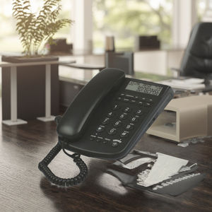 Teléfono con cable para uso en oficina con pantalla LCD e identificador de llamadas manos libres para el <span class=keywords><strong>trabajo</strong></span> - Product Image 1