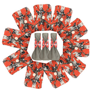 100% Hữu Cơ Tre Nặng Dòng Chảy Tái Sử Dụng Kinh Nguyệt Miếng Đệm Vải Mềm Khỏe Mạnh Mum Đêm Sử Dụng Vải Vệ Sinh Khăn Ăn Miếng Đệm - Product Image 6