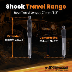 Kit d'amortisseurs de suspension arrière à double tube MaXpeedingrods Factory <span class=keywords><strong>2</strong></span>"-<span class=keywords><strong>5</strong></span>" pour <span class=keywords><strong>Jeep</strong></span> <span class=keywords><strong>Wrangler</strong></span> <span class=keywords><strong>YJ</strong></span> 4WD 1987-1995 Haute durabilité - Product Image 6