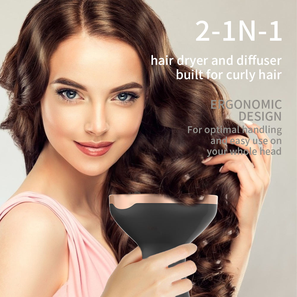 2024 Professional extra Large Attachment Hair Wrap Strips Ionic Curly  Equipment Ladies Hair Dryer with Diffuser