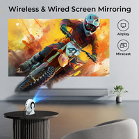 YDH-CD200 PRO 2025 Nouveau AllwinnerH713 800 Lumens 4K Projecteur Android 11 360 ° Rotation Grande Roue Auto Focus Projecteur Portable