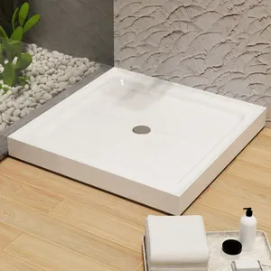 Белые водонепроницаемые панели для ванной комнаты с высоким основанием
