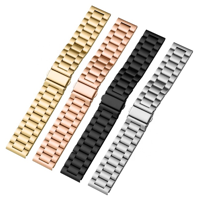For Samsung Galaxy Watch 22mm Strap for Huawei Gt Watch Stainless Steel Watchband Metal Wristband Bracelet Band