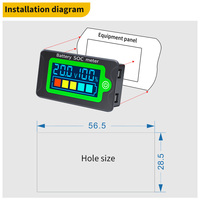 Pigefair PZEM-009 LCD numérique 12V 24V 36V 48V Lithium fer Phosphate batterie tension capacité testeur SOC mètre