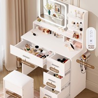 Table de maquillage et de rangement multi-niveaux au design minimaliste moderne exclusif pour petites chambres, idéale pour l'export.