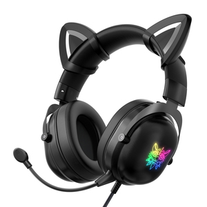 <span class=keywords><strong>Onikuma</strong></span>-auriculares <span class=keywords><strong>X11</strong></span> con cable y cancelación de ruido, cascos con micrófono y usb, led, cat, ps4, colorido - Product Image 1