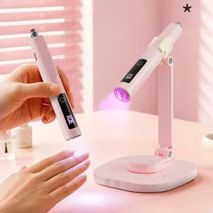Lampe à ongles portable magnétique multifonctionnelle 3 en 1, rechargeable, lampe UV LED à main avec support, mini-séchoir à gel 3W - Product Image 1