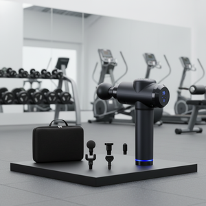 Pistolet de massage musculaire portable JXD FY-MG15, 30 niveaux de vitesse, 6 têtes de massage, batterie 1500 mAh, massage profond du corps entier, contrôle du temps - Product Image 4