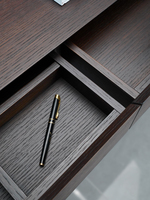 Table de réunion minimaliste italienne, luxe léger, durable, en MDF et cuir, bureau informatique moderne, table de bureau