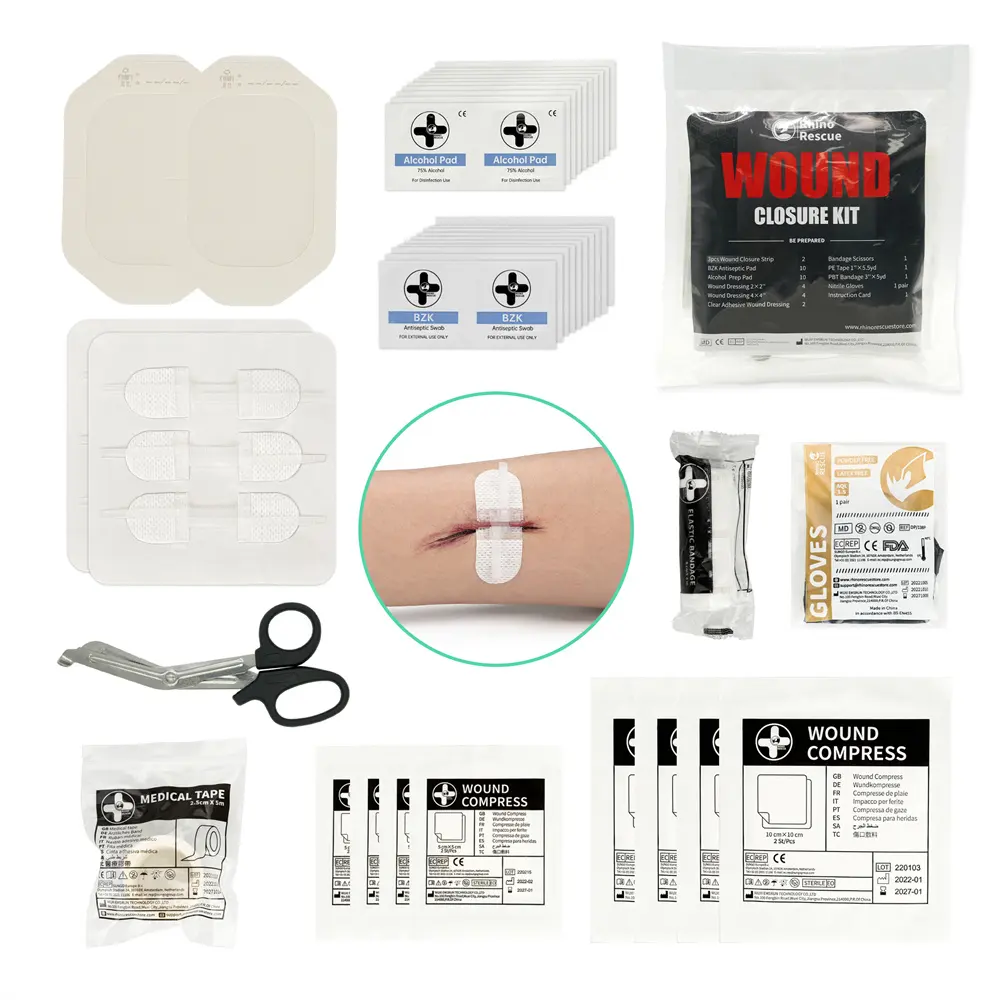 Kit de contrôle médical d'urgence de saignement, Kit de recharge de premiers soins pour les traumatismes Ifak pour les coupures