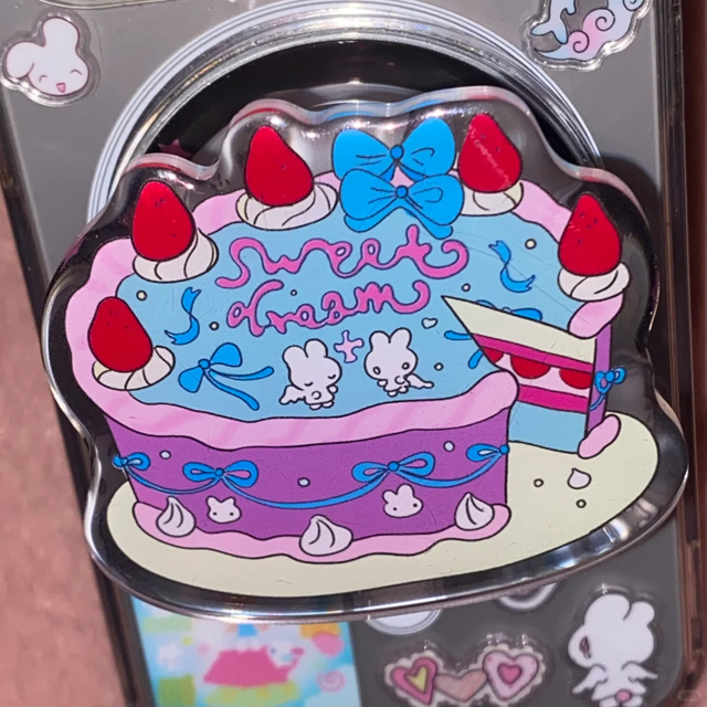 Factory Wholesale Custom Shape Plastic Acrylic Holder Cartoon Anime Style Printed Rotatable Magnetic Grip