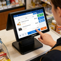 Terminal de point de vente Android 15,6 pouces avec scanner double écran et tiroir-caisse pour la vente au détail et la restauration