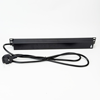 Bloc d'alimentation multiprises (PDU) 10A à 4 prises, standard britannique, en aluminium, montable en rack, avec interrupteurs