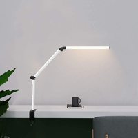 Lampe de table LED blanche minimaliste pliable et rotative pour la maison, commande tactile intelligente, intensité réglable, température de couleur ajustable, 550 lumens, 10W, pour la lecture