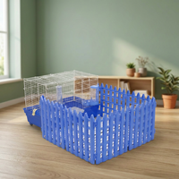 743-BF Fabriqué à Taïwan, Cage pour petits animaux de qualité supérieure, classique, simple, en plastique et métal, respirante, avec plateau en plastique et finition thermolaquée