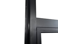 Fenêtre à battant en aluminium à rupture de pont thermique avec ailette de fixation, fenêtre à battant en aluminium triple vitrage à ouverture vers l'extérieur, à haute efficacité énergétique