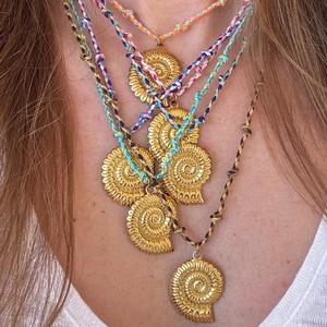 Collar con Colgante de Concha Estilo Océano en Acero Inoxidable 304 Chapado en Oro de 18K para Mujer, Cadena de Cuerda Pura, Joyería Moderna - Product Image 2