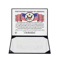 Titulaire de diplôme de couverture de certificat de graduation en similicuir lisse coloré de haute qualité avec logo d'estampage d'aluminium
