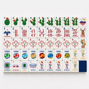 Mahjong américain sur le thème de la <span class=keywords><strong>Coupe</strong></span> <span class=keywords><strong>du</strong></span> <span class=keywords><strong>Monde</strong></span> de football 2026 États-Unis Canada Mexique, personnalisé, très demandé, <span class=keywords><strong>jeu</strong></span> de 160 jetons en acrylique à quatre couches, 160 RMB - Product Image 6