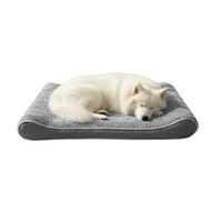Lit pour chien et chat orthopédique confortable et écologique de qualité supérieure, en mousse haute résilience et coton, lavable en machine