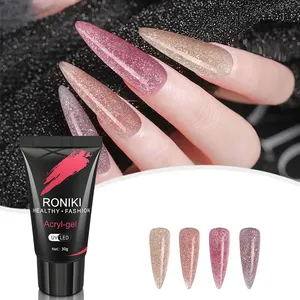 RONIKI 30g/60 nuova estensione Poly Soak Off UV Gel Polish Tube Thick Clear acrilico Nail Hard Gel Builder per nail art