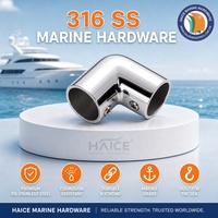 Coude en acier inoxydable 316 pour usage maritime, 90 degrés pour D.E. Accessoires de quincaillerie pour bateau, kayak, yacht, tube de 22 mm (7/8 pouce)