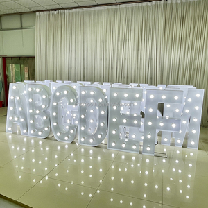 Mịn Trắng khổng lồ <span class=keywords><strong>abc</strong></span> chữ dẫn đám cưới marquee số LED Số 4ft tùy chỉnh ký chữ lớn với ánh sáng bên các mặt hàng - Product Image 3