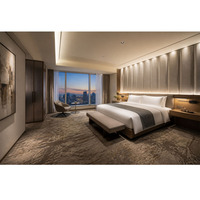 Ensemble de mobilier de chambre d'hôtel 5 étoiles en bois massif, écologique et personnalisable, pour projets hôteliers