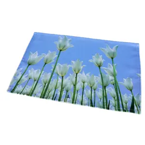 Nordic Placemat with Tulip design Digital printed double Placemat