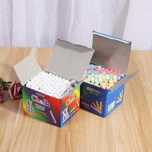 Commercio all'ingrosso senza polvere di calcio solfato <span class=keywords><strong>gesso</strong></span> 100 pezzi di <span class=keywords><strong>bianco</strong></span> e colorato per l'aula ufficio scrittura insegnante strumento di insegnamento - Product Image 2