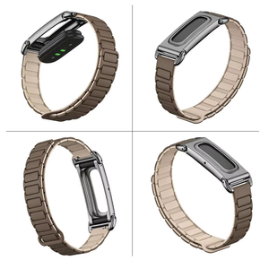 Bracelet de <span class=keywords><strong>montre</strong></span> en silicone à rainures magnétiques BEEFLYPOWER avec cadre de protection métallique assorti, bracelet de remplacement pour Google <span class=keywords><strong>Fitbit</strong></span> Air - Product Image 5