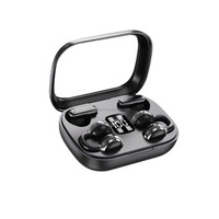 Earbud TWS Jepit Telinga dengan Layar LED Digital, Suara Stereo, Kontrol Sentuh, Nirkabel, Olahraga, Hands-free, Earphone TWS, Hadiah Liburan