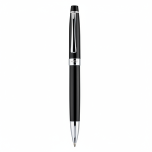 Penna Nera Lucida in Metallo per Scrittura e Correzione - Product Image 2