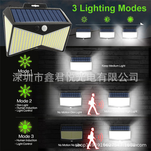 Solar Outdoor Wall Lamp 400 <b>Led</b> With Motion <b>Sensor</b> Waterproof For Garden Patio - Product Image 4