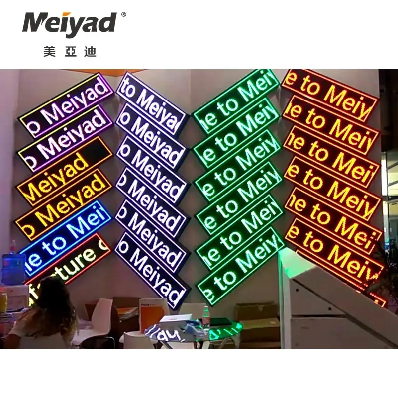 深センMeiyad LED P10シングル赤/緑/青/白/黄色のスクロール画面32*16ドットLEDメーカー