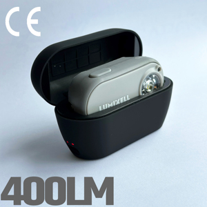 (Blue)400LM Pocket Headlamp With 700mAh Battery USB-C Fast Charge And Case Power - Product Image 1