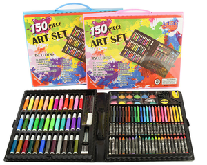 Set de Arte y <span class=keywords><strong>Dibujo</strong></span> de 150 Piezas para Niños, Set de Pintura con Caja Personalizada, Material Plástico de Colores, Tipo de Origen: Escritura, Colorido, Diversión - Product Image 2