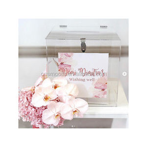 Glad Liefdadigheid Donatie Box Acryl <span class=keywords><strong>Wedding</strong></span> <span class=keywords><strong>Wishing</strong></span> Goed Card Box Met Verschillende Kleuren - Product Image 2