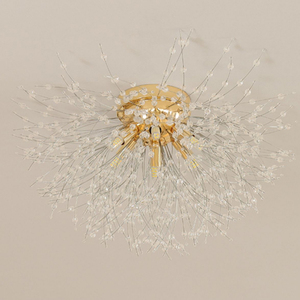 Lustre de plafond moderne en forme de <span class=keywords><strong>pissenlit</strong></span> de 60 cm, montage encastré, or, cristal de luxe, luminaire de plafond pour salon, chambre à coucher - Product Image 4