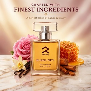 น้ำหอม Zesteq Burgundy Rose Honey Vanilla ขนาด 30 มล. โอ เดอ ปาร์ฟูม สำหรับผู้หญิง กลิ่นหอมดอกไม้ติดทนนาน สำหรับคนยุคใหม่ - Product Image 1