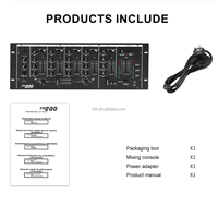Console de mixage numérique 5 canaux TNH CM200, console audio professionnelle pour DJ, contrôleur de sonorisation, mixeur audio, alimentation fantôme 48V