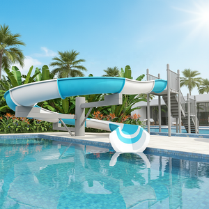 <span class=keywords><strong>Toboggan</strong></span> aquatique en fibre de verre en <span class=keywords><strong>spirale</strong></span>, hauteur 2,4 m, pour aire aquatique, <span class=keywords><strong>piscine</strong></span>, utilisation en extérieur et en intérieur, maison, école, certifié EN1176 CE - Product Image 3
