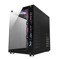 AntarcChill Computer Cabinet Gaming Box Pc Parts ATX Pc Case RGB Desktop Plastic Raspberry 3 Computer Case Stock