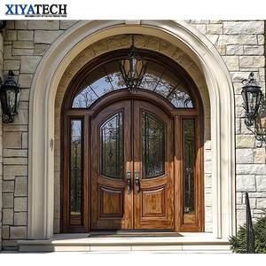 XIYATECH تصميم فلل على الطراز الفاخر باب علوي مقوس خشبي داخلي مع أحدث باب خشبي رائج البيع - Product Image 4