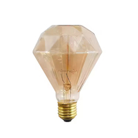 Ampoule LED Vintage Edison, Source de Lumière 110V/220V AC, Culot B22/E26/E27, Filament Plat Droit, Corps en Verre, Décorative Extérieure