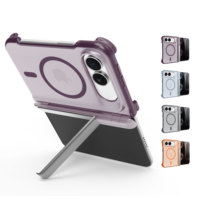 Nouvelle coque de téléphone pliable antichoc en TPU avec protection des quatre coins, toucher doux, PC transparent et support à bande pour iPhone 18 Fold 2026