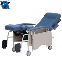 Fauteuil médical inclinable pour soins à domicile BDEC601, accoudoirs réglables avec table à manger, fauteuil de repos confortable pour personnes âgées