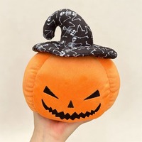 En gros, Peluche citrouille d'Halloween douce, Oreiller chapeau de sorcier d'horreur, Jouet plante mignon et Idée cadeau
